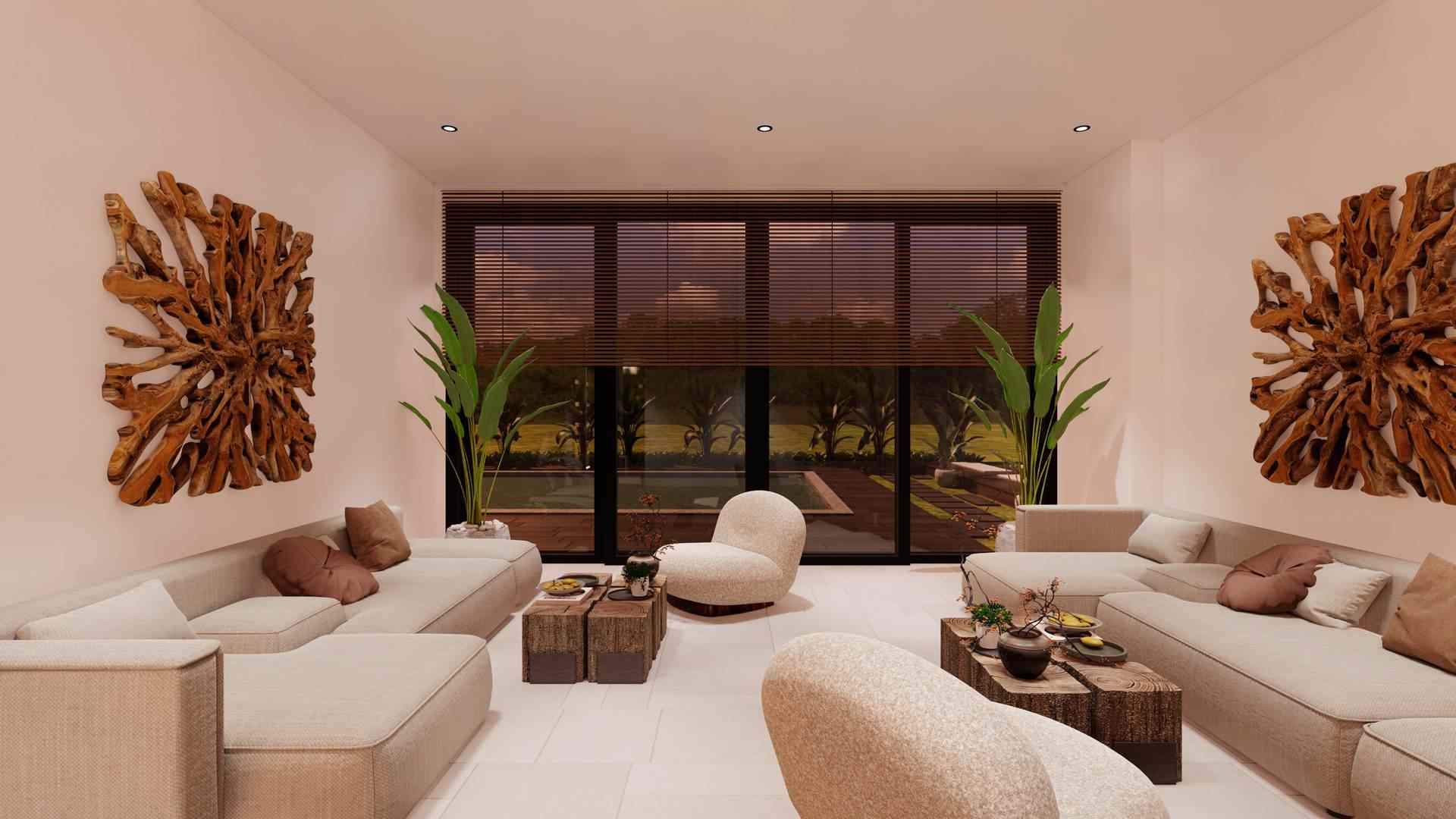 Clubhouse dining area with elegant table settings.